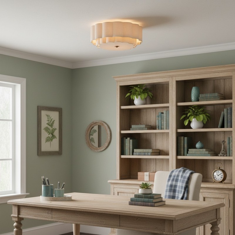 Syloria Vintage Fabric Flower Ceiling Light