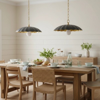 Velmara Farmhouse Metal Flower Pendant Light
