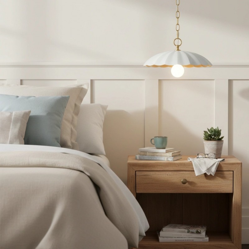 Velmara Farmhouse Metal Flower Pendant Light
