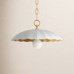 Velmara Farmhouse Metal Flower Pendant Light