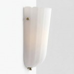 Zephyrine Decorative Antique Brass Flower Milky White Glass Wall Sconce