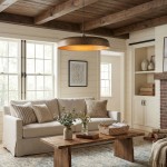Aeloria Rustic Farmhouse Antique Brass Saucer Pendant Light