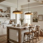 Aeloria Rustic Farmhouse Antique Brass Saucer Pendant Light