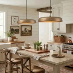 Aeloria Rustic Farmhouse Antique Brass Saucer Pendant Light