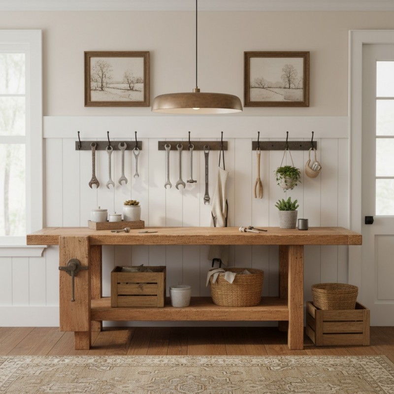 Aeloria Rustic Farmhouse Antique Brass Saucer Pendant Light