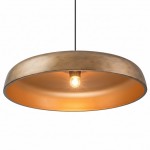 Aeloria Rustic Farmhouse Antique Brass Saucer Pendant Light