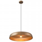 Aeloria Rustic Farmhouse Antique Brass Saucer Pendant Light
