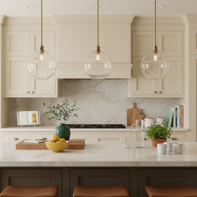 Savion Clear Glass Globe Pendant Light