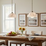 Bertie Farmhouse Alabaster Dome Pendant Light