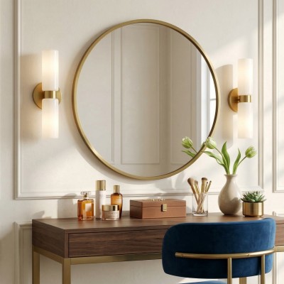 Sinclair Minimalist Glass Double Short Wall Light