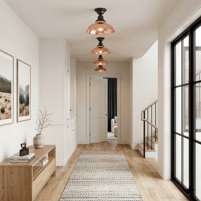 Creed Classic Industrial Metal Dome Ceiling Light