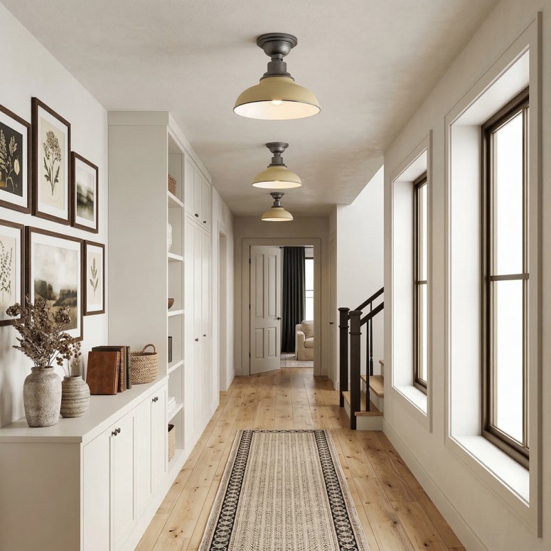Creed Classic Industrial Metal Dome Ceiling Light