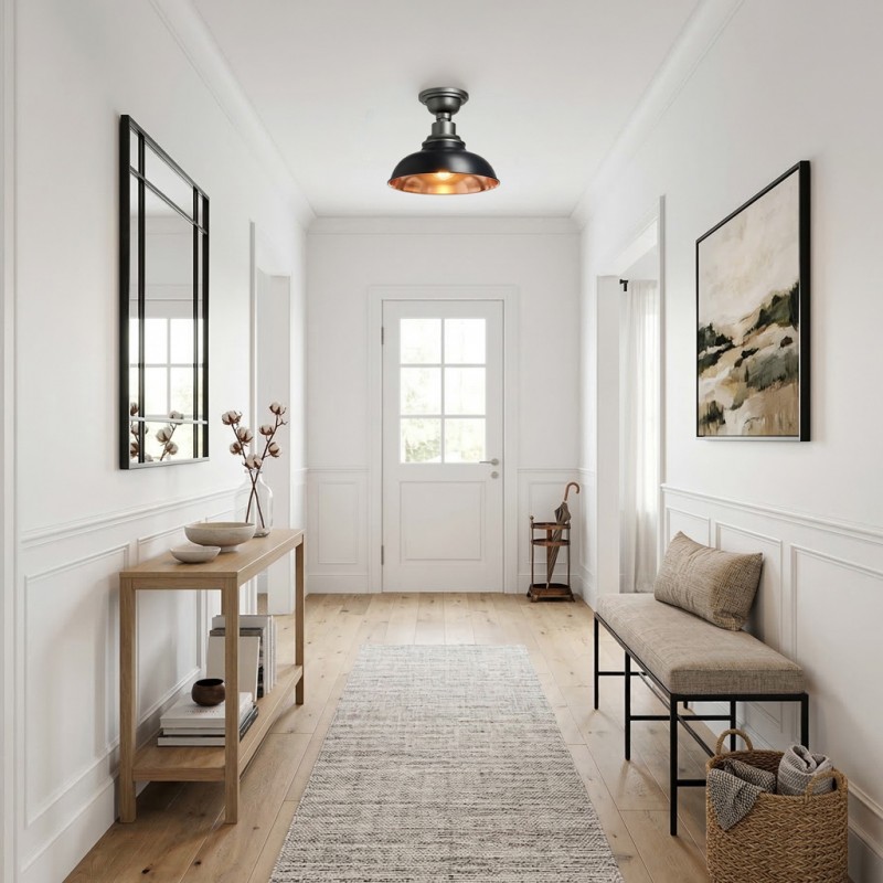 Creed Classic Industrial Metal Dome Ceiling Light