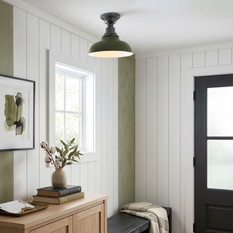 Creed Classic Industrial Metal Dome Ceiling Light