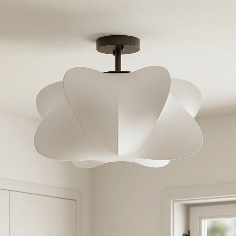 Jaxorix Wabi Sabi White Silkworm Cocoon Ceiling Light
