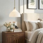 Rylan Rustic Metal Milk Glass Pendant Light