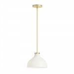 Rylan Rustic Metal Milk Glass Pendant Light