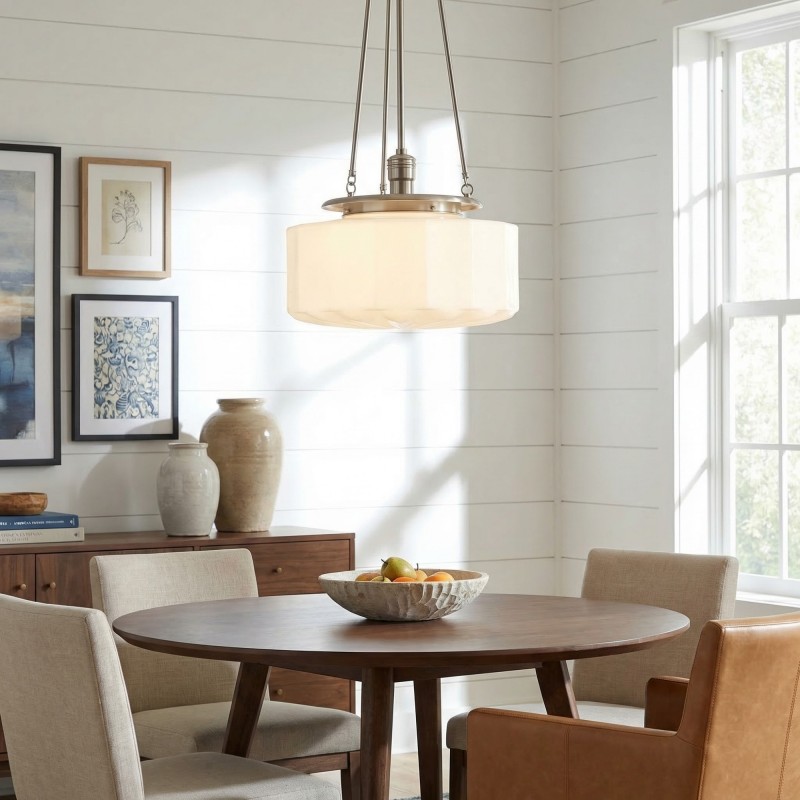 Dara Farmhouse Glass Globe Pendant Light
