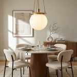 Dara Farmhouse Glass Globe Pendant Light