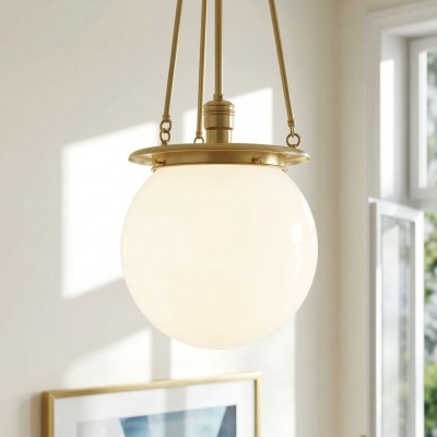 Dara Farmhouse Glass Globe Pendant Light