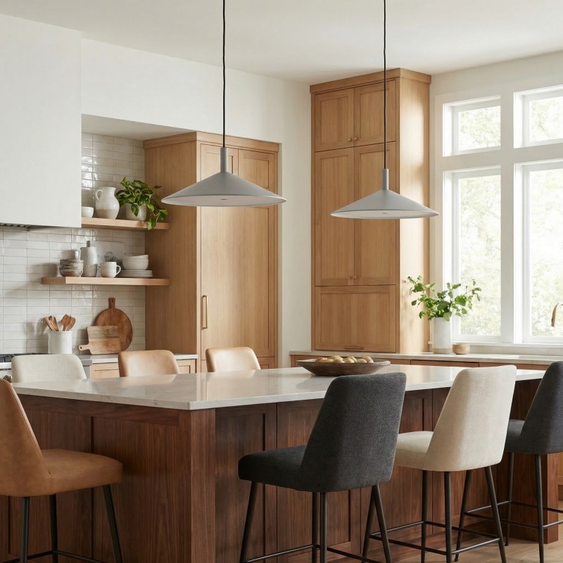 Tegan Scandinavian Cone Shaped Metal Pendant Light