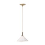 Veythra Modern Minimalist Rippled Glass Cone Pendant Lamp