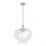 Xena Scandinavian Layered Clear Glass Pendant Light
