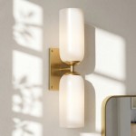 Murano Farmhouse Clear Glass Vanity Wall Sconce