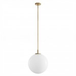 Tate Mid Century White Globe Glass Pendant Light