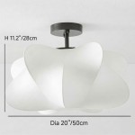 Jaxorix Wabi Sabi White Silkworm Cocoon Ceiling Light