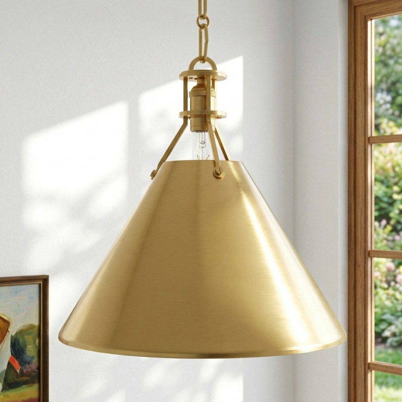 Retro Metal Cone Pendant Light