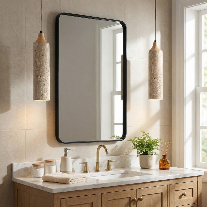 Blair Wabi-Sabi Mini Travertine Pendant Lamp