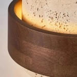 Caspar Minimalist Travertine Retro Ceiling Light