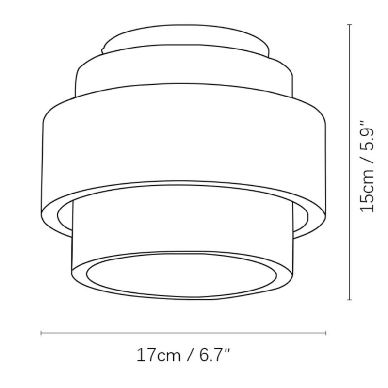 Caspar Minimalist Travertine Retro Ceiling Light