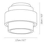 Caspar Minimalist Travertine Retro Ceiling Light