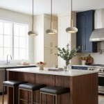 Carver Retro LED Travertine 3 Light Pendant Light
