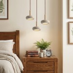 Carver Retro LED Travertine 3 Light Pendant Light