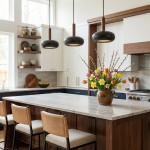 Carver Retro LED Travertine 3 Light Pendant Light