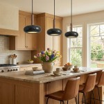 Carver Retro LED Travertine 3 Light Pendant Light