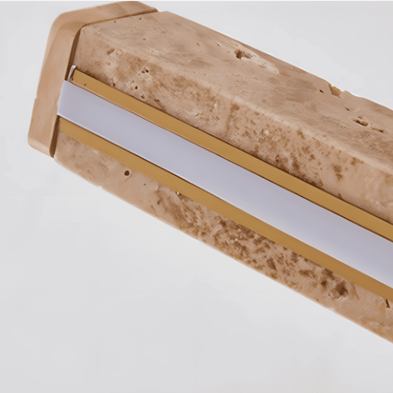 Jarvis Minimalist Travertine Linear LED Wall Lamp
