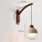 Josiah Modern Solid Wood Travertine Wall Lamp