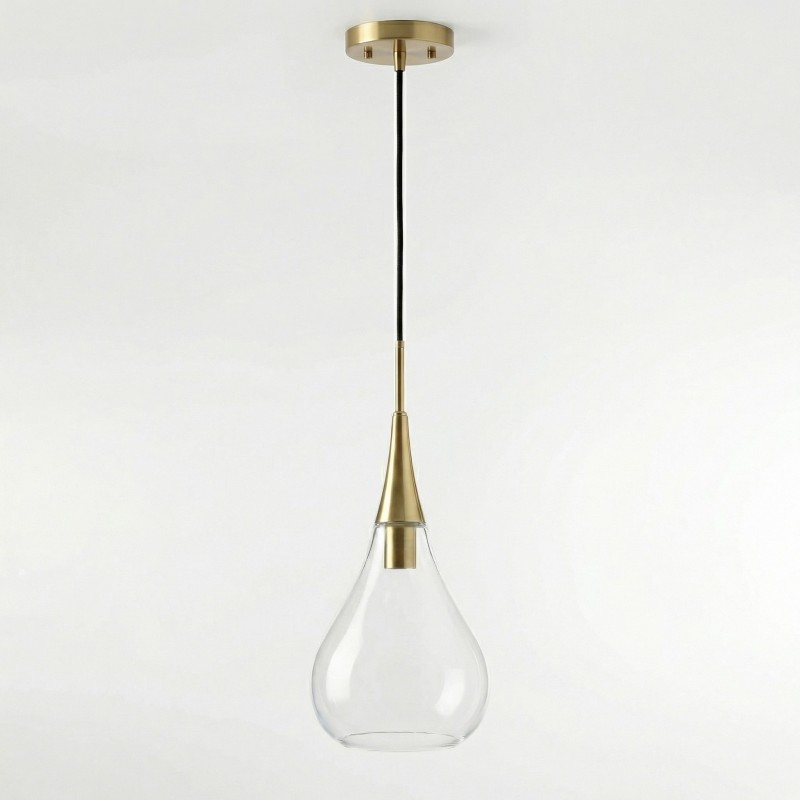 Clarke Minimalist Teardrop Glass Pendant Light