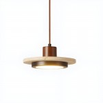 Kassia Wabi-Sabi Travertine Disc LED Pendant Light