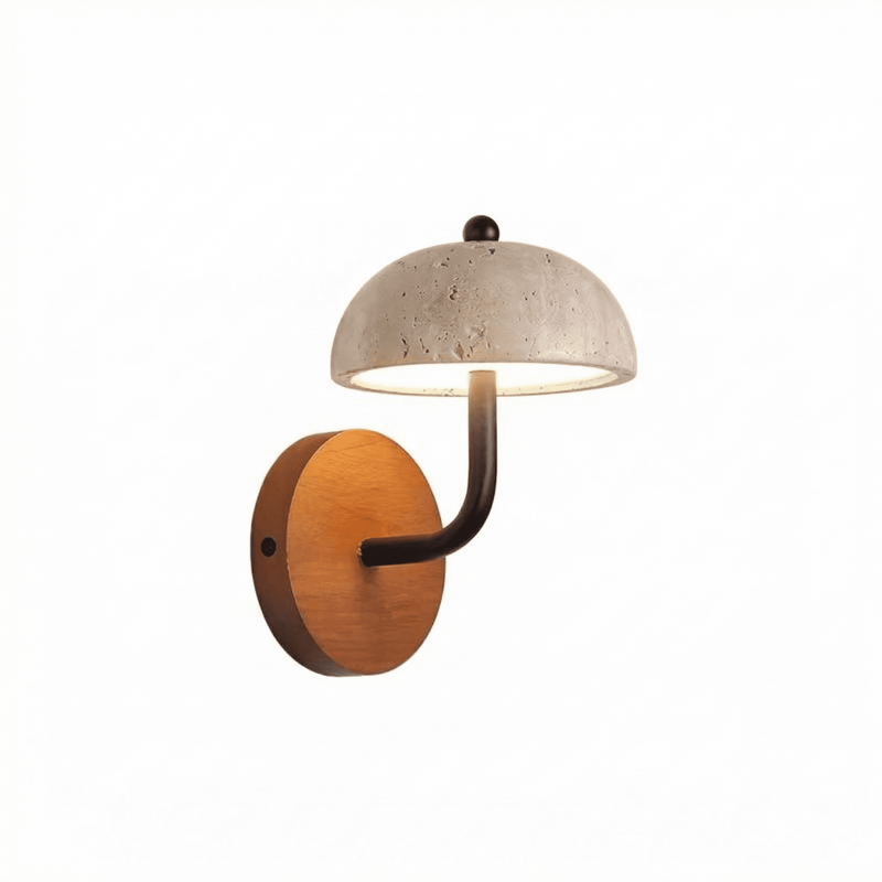 Analeigh Modern Travertine Dome Wall Sconce