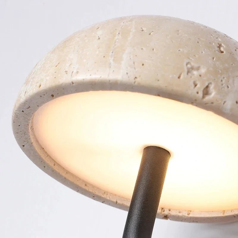 Analeigh Modern Travertine Dome Wall Sconce