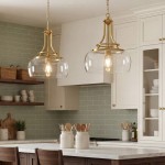 Thalys Brushed Gold Clear Glass Shade Charleston Pendant Light