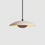 Kendra Cream Travertine UFO Pendant Lamp