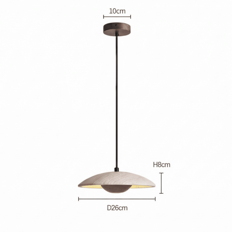 Kendra Cream Travertine UFO Pendant Lamp