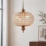 Ivy Wabi-Sabi Travertine Ring Integrated LED Chandelier