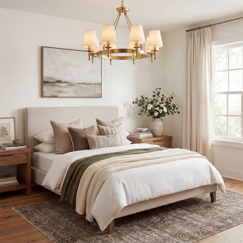Yasmin Antique Brass Wagon Wheel Chandelier